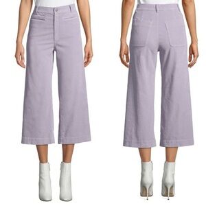 A.L.C. Jay Lavender Corduroy Crop Wide Leg Pants